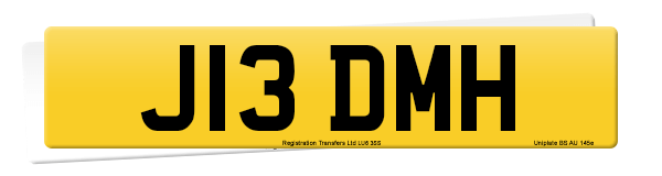 Registration number J13 DMH
